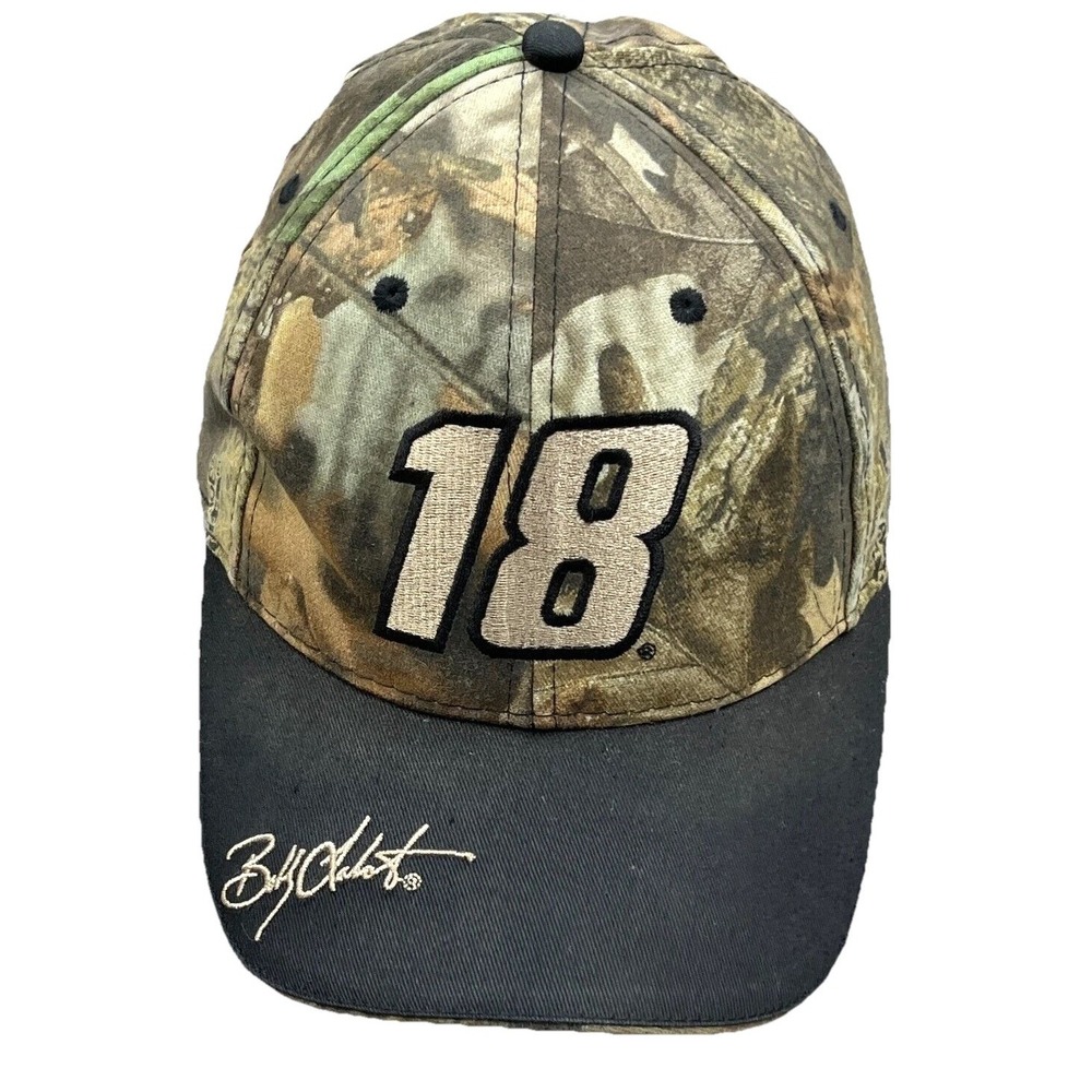 Vintage NASCAR Hat Cap Snapback Realtree Camo Bobby Labonte Racing 90s Y2K Tee